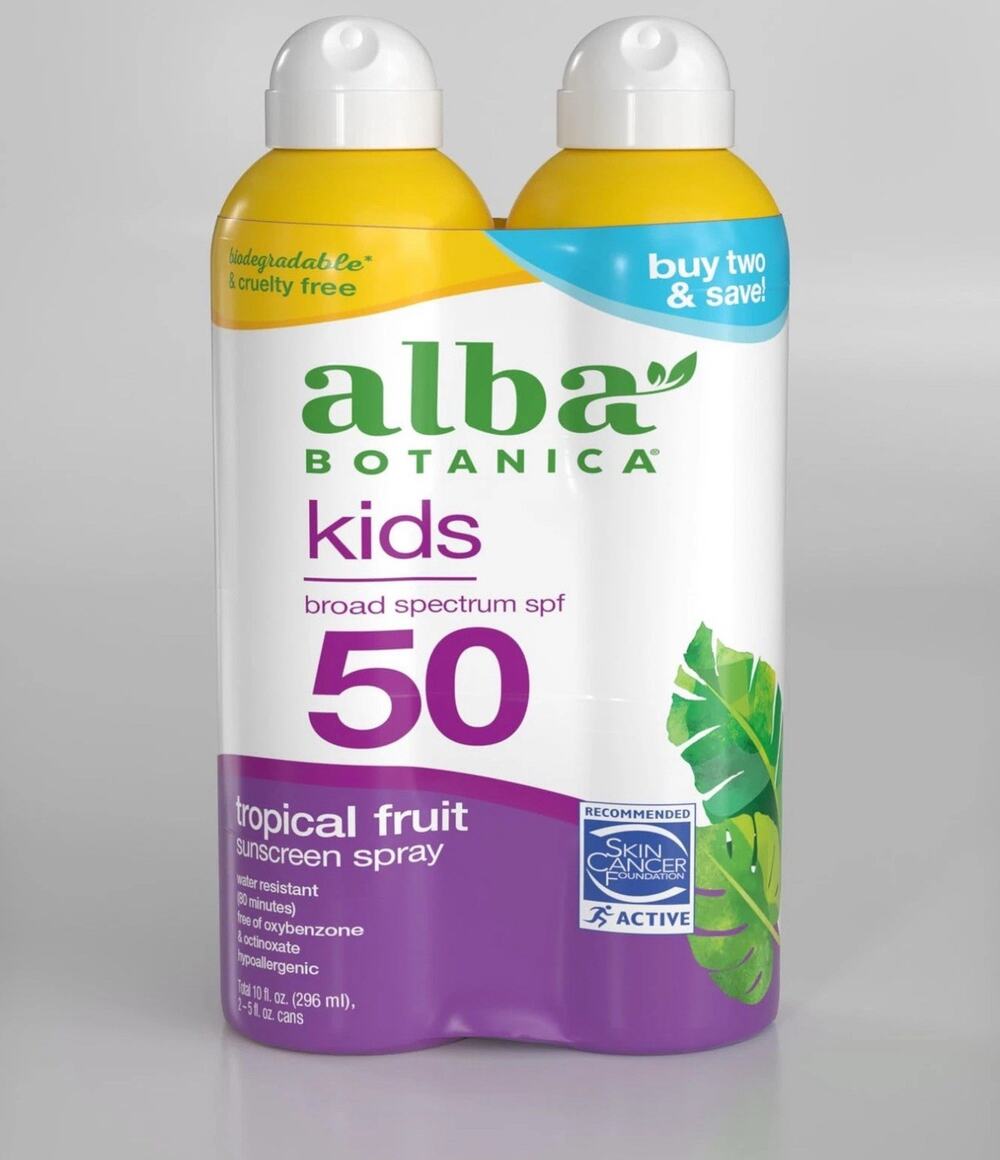 Alba Botanica SPF 50 Kids Sunscreen Spray 5oz Pack of 2 Water Resistant Cruel...
